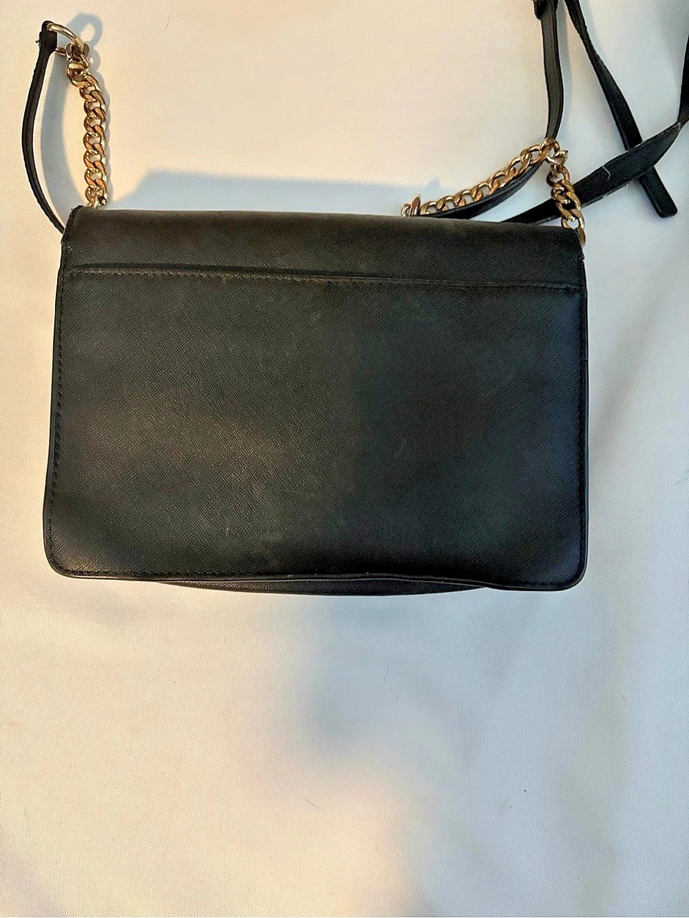Michael Kors Greenwich Medium Saffiano Leather Convertible Shoulder Bag Black - Picture 2 of 7